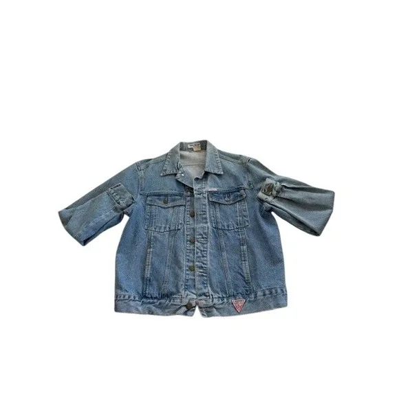 Guess Georges Marciano Women's Denim Jean Jacket Vintage 1980's 80's Size XL - Picture 1 of 7